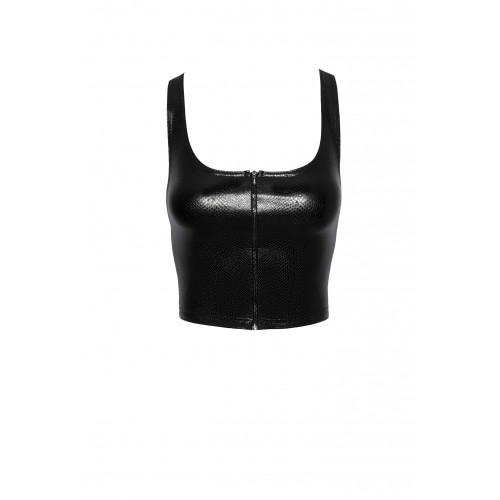 Noir Handmade | Топ эротичный виниловый со змеиным тиснением S F275 Noir Handmade, черный. Цена 2 250 грн. Фото: 2