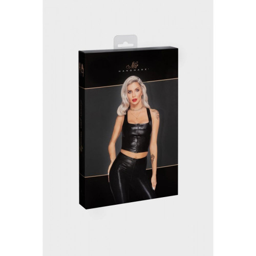 Noir Handmade | Топ эротичный виниловый со змеиным тиснением S F275 Noir Handmade, черный. Цена 2 250 грн. Фото: 4