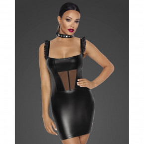 Noir Handmade | Платье из винила с сетчатыми вставками Noir Handmade F257 черное, S. Ціна: 2495 грн