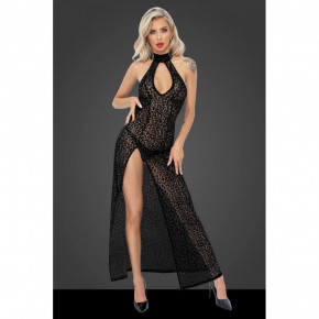 Noir Handmade | Сексуальное длинное леопардовое платье Noir Handmade F288 Noir Dress long - black - M. Ціна: 2379 грн
