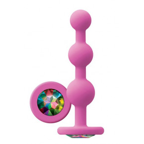NS Novelties | Анальна Пробка З Кристалом Glams Ripple Rainbow Gem Pink. Ціна: 980 грн