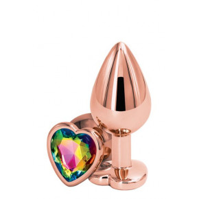 NS Novelties | Анальна Пробка Rear Assets Rose Gold Heart Rainbow, M. Ціна: 870 грн