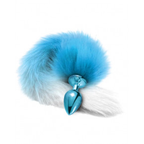 NS Novelties | Анальная пробка с хвостом Global Novelties NIXIE METAL BUTT PLUG WITH OMBRE TAIL, BLUE METALLIC. Цена: 1 850 грн