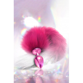 NS Novelties | Анальная пробка с хвостом Global Novelties NIXIE METAL BUTT PLUG WITH OMBRE TAIL, PINK METALLIC. Ціна: 1850 грн