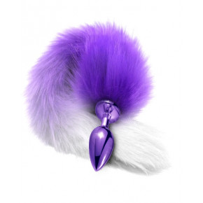 NS Novelties | Анальная пробка с хвостом Global Novelties NIXIE METAL BUTT PLUG WITH OMBRE TAIL, PURPLE METALLIC. Ціна: 2100 грн