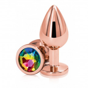 NS Novelties | Анальная пробка с радужным камнем Ns Novelties Inc. Rear Assets Rose Gold Small. Ціна: 755 грн