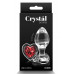 NS Novelties | Анальная пробка прозрачная NS Novelties Crystal Hear стеклянная с красным сердцем, M. Ціна 1195 грн. Фото: 2