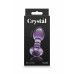 NS Novelties | Анальная стеклянная пробка NS Novelties Crystal, фиолетовая. Ціна 1450 грн. Фото: 2