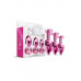 NS Novelties | Набор анальных пробок Global Novelties NIXIE METAL BUTT PLUG TRAINER SET, PINK METALLIC. Ціна 2950 грн. Фото: 1