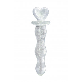 NS Novelties | Фаллоимитатор стеклянный светящийся NS Novelties FIREFLY GLASS HEART A GLOW CLEAR. Цена: 3 520 грн