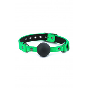 NS Novelties | Кляп ELECTRA BALL GAG GREEN BONDAGE COUTURE BALL Gag BLACK. Ціна: 1610 грн
