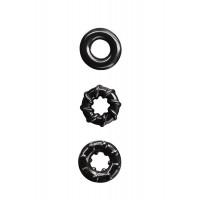 NS Novelties | Набор эрекционных колец NS Novelties Renegade Dyno Cock Rings, черные, 3 шт. Цена 599 грн