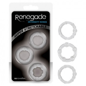 NS Novelties | Набор эрекционных колец с рельефом NS Novelties Renegade Intensity, прозрачные, 3 шт.. Ціна: 355 грн
