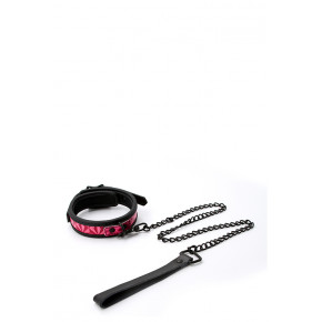 NS Novelties | Нашийник з повідцем NS Novelties SINFUL 1inch COLLAR PINK. Ціна: 1570 грн