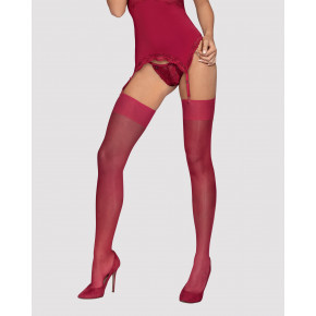 Obsessive | Панчохи Obsessive S800 stockings ruby L / XL. Ціна: 350 грн