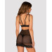Obsessive | Сорочка кружевная Obsessive Allastia chemise & thong black L/XL. Цена 1 270 грн. Фото: 1