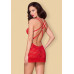 Obsessive | Сорочка Obsessive 860-Che-3 Chemise & Thong Red S/m. Ціна 1395 грн. Фото: 1