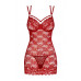 Obsessive | Сорочка Obsessive 860-Che-3 Chemise & Thong Red S/m. Ціна 1395 грн. Фото: 3
