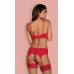 Obsessive | Комплект Obsessive Jolierose 3-Pcs Set Red S/m. Ціна 1375 грн. Фото: 1