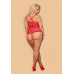 Obsessive | Боди Obsessive 838-TED-3 teddy opencrotch red XXL. Цена 875 грн. Фото: 1