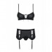Obsessive | Комплект Obsessive Redella 3-Pcs Set Black S/m. Ціна 1050 грн. Фото: 4