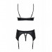 Obsessive | Комплект Obsessive Redella 3-Pcs Set Black S/m. Ціна 1050 грн. Фото: 5