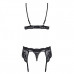 Obsessive | Комплект с поясом для чулок Obsessive 810-SEG-1 3 pcs set black L/XL. Цена 1 750 грн. Фото: 1