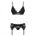 Obsessive | Комплект с поясом для чулок Obsessive 810-SEG-1 3 pcs set black L/XL. Цена 1 750 грн. Фото: 2