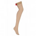Obsessive | Чулки красный бант Obsessive S808 stockings beige S/M. Цена 450 грн. Фото: 2