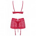 Obsessive | Комплект Obsessive Lividia 3 pcs set red S/M. Цена 1 276 грн. Фото: 3