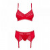 Obsessive | Комплект Obsessive Jolierose 3-Pcs Set Red Xxl. Ціна 1375 грн. Фото: 2