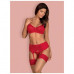 Obsessive | Комплект Obsessive Jolierose 3-Pcs Set Red Xxl. Ціна 1375 грн. Фото: 4