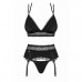 Obsessive | Комплект Obsessive Lolitte 3 Pcs Set Black S/m. Ціна 1595 грн. Фото: 2