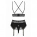 Obsessive | Комплект Obsessive Lolitte 3 Pcs Set Black S/m. Ціна 1595 грн. Фото: 3