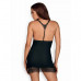 Obsessive | Cорочка Obsessive Chiccanta chemise & thong black S/M. Цена 1 595 грн. Фото: 1