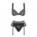 Obsessive | Комплект Obsessive Heartina 3 pcs set black S/M. Цена 2 350 грн. Фото: 2