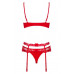 Obsessive | Комплект Obsessive Heartina 3 pcs set L/XL красный. Цена 1 610 грн. Фото: 3
