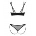 Obsessive | Комплект белья со вставками из сеточки, Nesari 2-pcs set, черный, XS/S. Ціна 1950 грн. Фото: 3