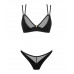 Obsessive | Комплект белья со вставками из сеточки, Nesari 2-pcs set, черный, XS/S. Ціна 1950 грн. Фото: 2