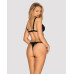 Obsessive | Комплект бюстгальтер и трусики Obsessive Eloissa set Black S/M. Цена 1 295 грн. Фото: 1
