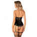 Obsessive | Комплект Корсет и Стринги, винил, черный, XS/S. Ціна 2495 грн. Фото: 1