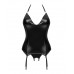 Obsessive | Комплект Корсет и Стринги, винил, черный, XS/S. Ціна 2495 грн. Фото: 2