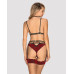 Obsessive | Комплект кружевной с поясом для чулок Obsessive Sugestina 3-pcs set S/M. Цена 1 550 грн. Фото: 1