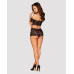 Obsessive | Комплект кружевной топ и шортики Obsessive Espanita Black S/M. Цена 1 100 грн. Фото: 3