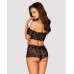 Obsessive | Комплект кружевной топ и шортики Obsessive Espanita Black S/M. Цена 1 100 грн. Фото: 1