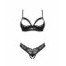 Obsessive | Комплект нижнего белья Obsessive Serafia с интимным доступом и открытым бюстом, чёрный, XS-S. Цена 1 650 грн. Фото: 2