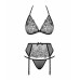 Obsessive | Комплект еротичної жіночої білизни Obsessive UNIQUELLA THREE PIECES SET size S/M. Ціна 1355 грн. Фото: 4