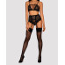 Obsessive | Комплект со шнуровкой и поясом для чулок Obsessive Basitta set Black S/M. Цена 1 995 грн. Фото: 2