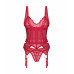 Obsessive | Корсет с пажами для чулок и стринги Obsessive Cupide Desir красный, S/M. Цена 2 250 грн. Фото: 1
