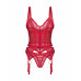 Obsessive | Корсет с пажами для чулок и стринги Obsessive Cupide Desir красный, S/M. Цена 2 250 грн. Фото: 2